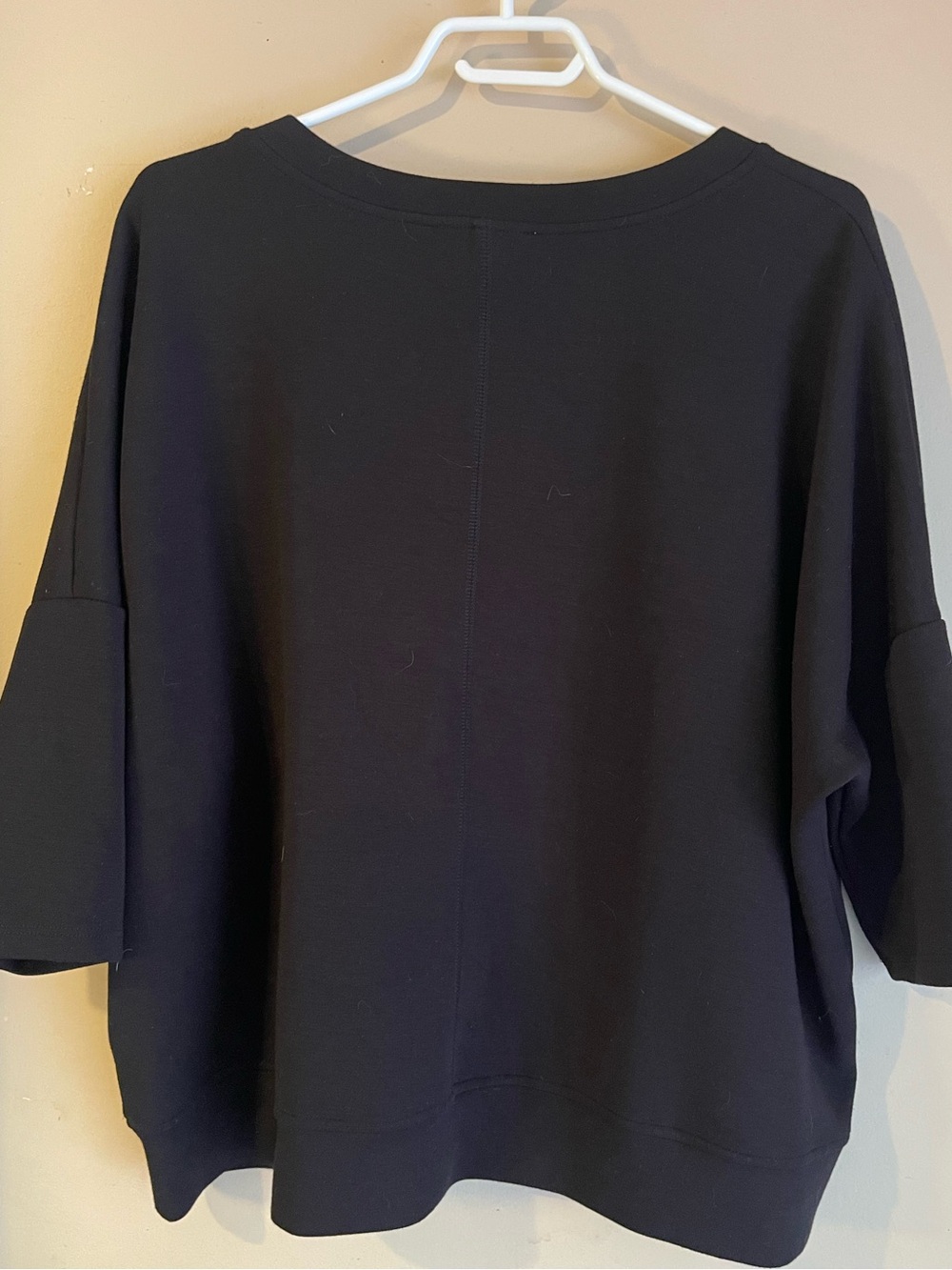 Cable & Gauge Studio Black Modal Stretch V Neck Dolman Sleeve Top 1X 2X - Picture 2 of 5